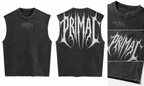 PRIMAL Cutoff Vest — Oversized Acid Wash Sleeveless | 240 GSM Heavyweight Cotton