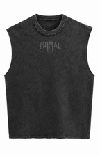 PRIMAL Cutoff Vest — Oversized Acid Wash Sleeveless | 240 GSM Heavyweight Cotton