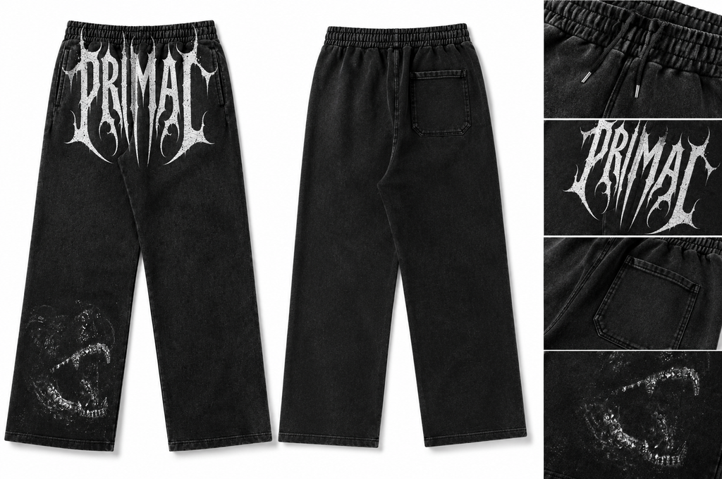 Unisex Wardogs Joggers — Oversized Acid Wash Graphic Sweatpants | 240 GSM Heavyweight Cotton
