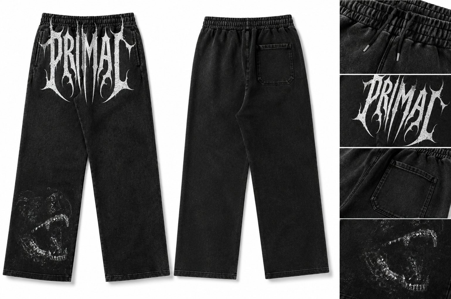 Unisex Wardogs Joggers — Oversized Acid Wash Graphic Sweatpants | 240 GSM Heavyweight Cotton