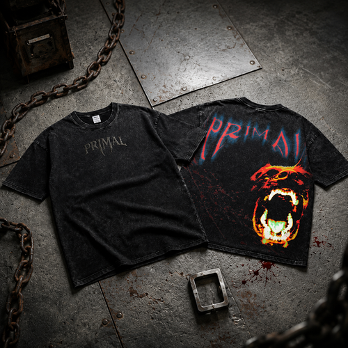 Unisex Wardogs Tee — Oversized Acid Wash Graphic T-Shirt | 240 GSM Heavyweight Cotton