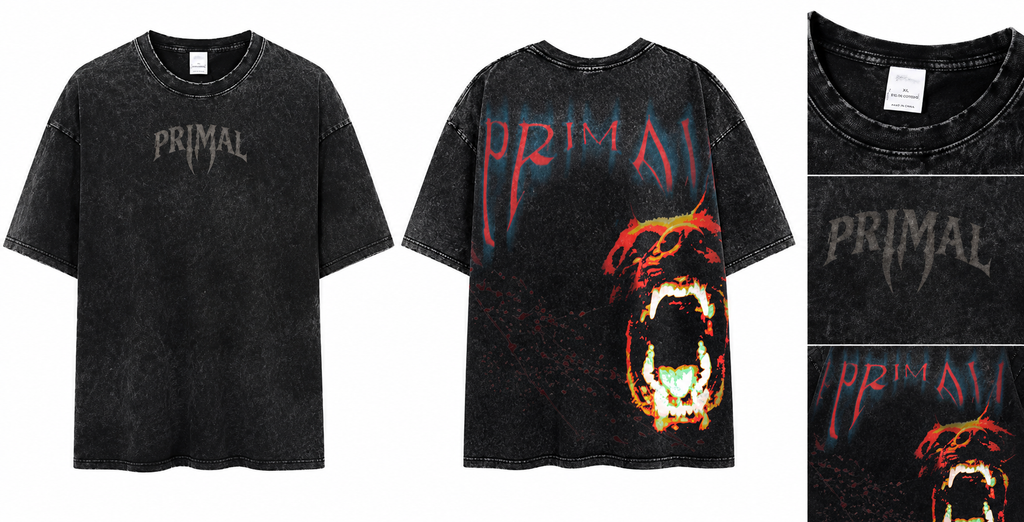 Unisex Wardogs Tee — Oversized Acid Wash Graphic T-Shirt | 240 GSM Heavyweight Cotton
